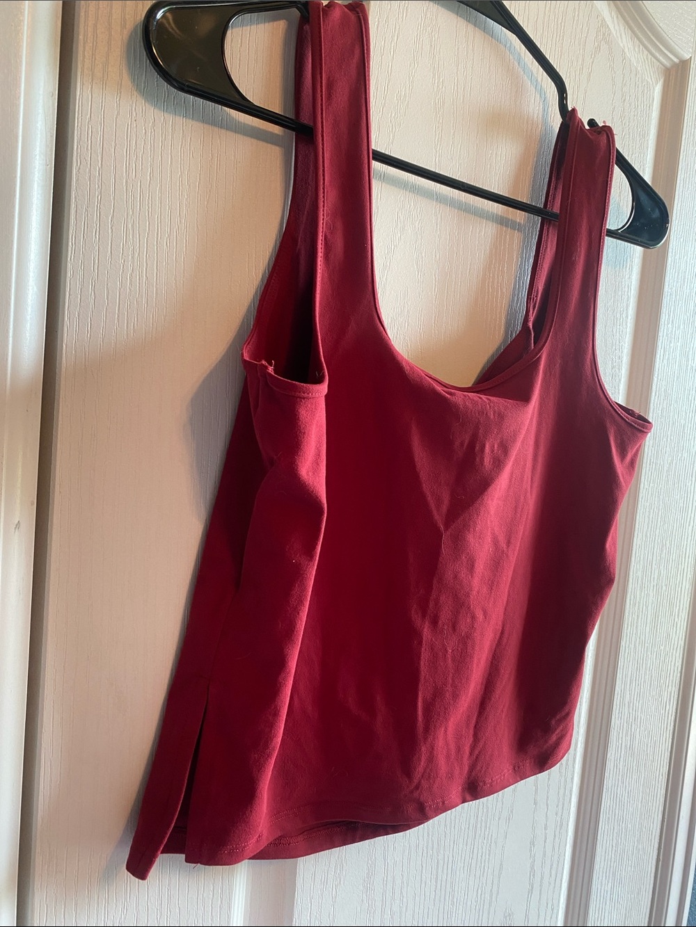 Twist-Front Sleeveless Tank Top in Berry Red - Picture 5 of 5